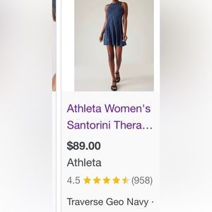 NWOT size M Athleta Santorini Dress